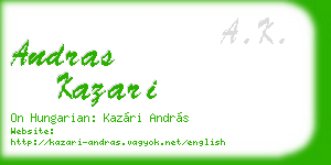andras kazari business card